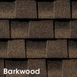 Barkwood shingle color sample.