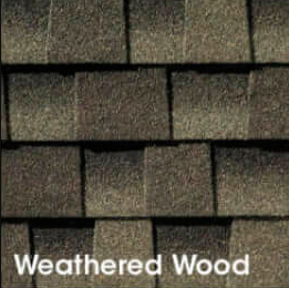 Weathered Wood shingle color sample.