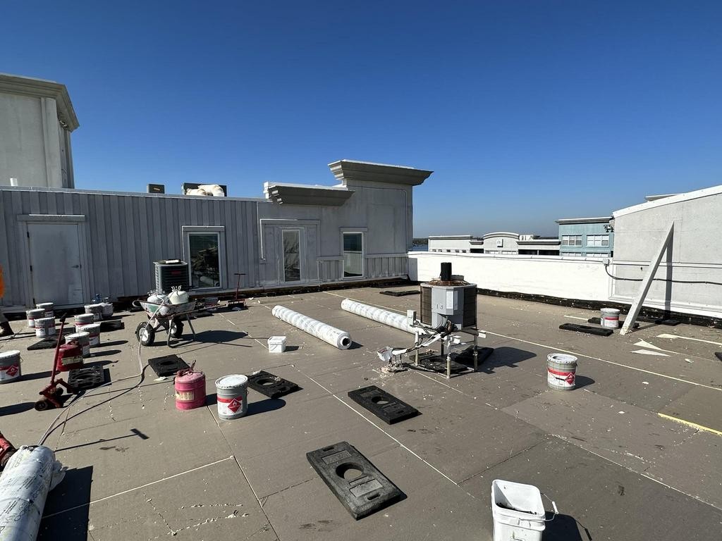 New tapered insulation installed on the Daytona commercial roof
