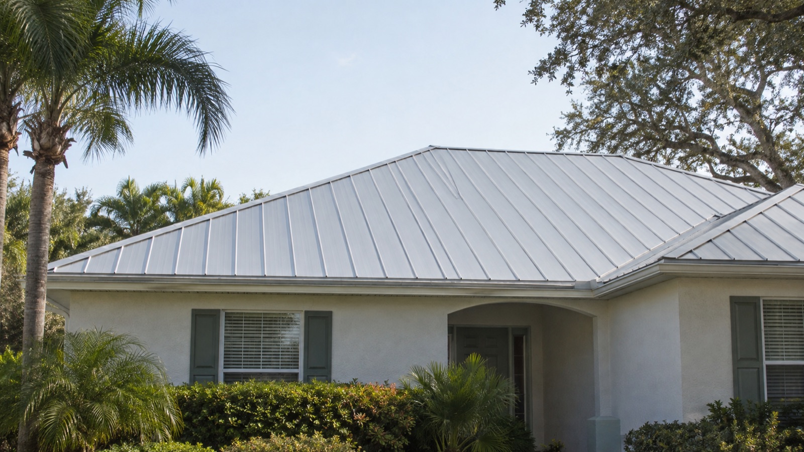 Metal roofing on a Central Florida home