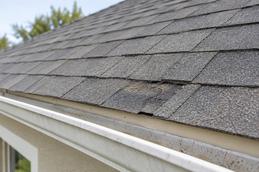 Asphalt shingle repair detail