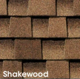 Shakewood shingle color sample.